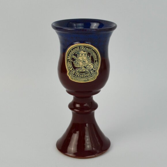 Deneen Pottery Maryland Renaissance Festival Let Merriment Abound Goblet 1992 - Picture 1 of 8